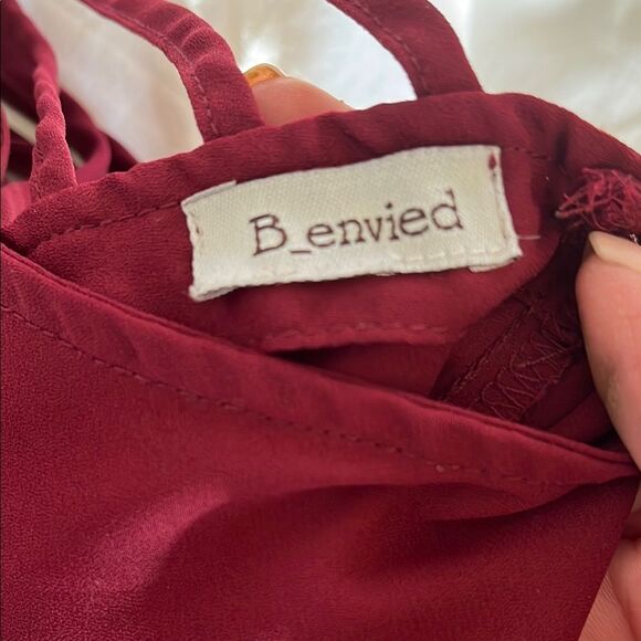 Red Fitted Cap Sleeve Buttoned Blouse Size S GUC - Picture 2 of 6